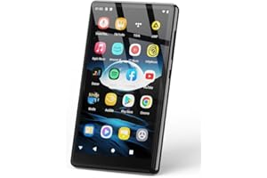 AHENOD 160GB MP3 Player with Bluetooth and WiFi, 5" Android Portable MP4 Player, Kids Player with Speakers, HiFi Sound, Music Player with Spotify, YouTube, Play Store, Support Up 512GB