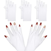 UV-Schutz Handschuhe Für Nagelmanniküre | UPF 50+, Fingerlos | Schützen Vor UV-Lampen & Sonne | Für Gel-Nägel & Outdoor