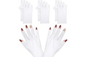 HEVEER Gel Maniküre Handschuhe UV Shield Handschuhe Fingerlose Handschuhe Schützen Hand für Nagellack Nagel Kunst Trockner 3 Paare