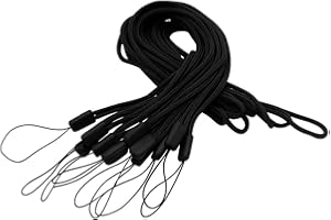 ‎CARLSO 24x Band für Schnapsglas, Schlüssel, Kordel, Keycard, Ausweis, 80cm viele Farben (schwarz)