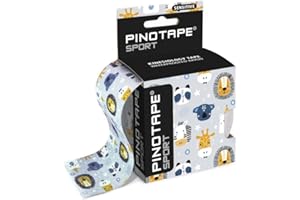 Pinotape Sport - Sensitive Tape - Zoo - 5 cm x 5 m - wasserfestes Kinesiotape - für sensible Haut - latexfrei - starke Haftung | 1 Tape = 5 Meter