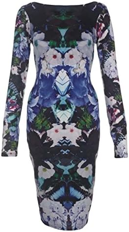 Ex Lipsy Ex Kardashian Kollection Purple Floral Dress Size 8 10 12 14 16 18 (UK 14)