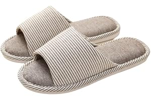 AIOTIO Bequemer beiläufiger Baumwollflachs-Anti-RutschSlipper der Frauen und der Männer Innen- und Gebrauch im Freien