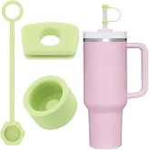 1 Set (3 Par&ccedil;a) Silikon Sızdırmaz Kapak Seti &ndash; Stanley Quencher 30/40 Oz ile Uyumlu &ndash; D&ouml;k&uuml;lmeye Dayanıklı Tıpa ve Pipet Ucu &ndash;