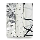 aden + anais 9211G Silky Soft Swaddles Midnight, 3er pack - 3