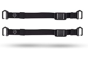 WANDRD Premium Accessory Straps: Durable 1" Straps w/Magnetic Buckle, Metal Gatekeepers & Reflective Logo (2-Pack)
