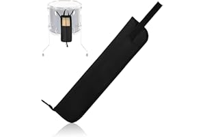 GARNIRISE Drumstick Holder Drum Stick Holder for Drum Set Clamp Drumstick Holder Nylon Bag Percussion Drum Mallet Oxford Carrying Case with Floor Tom Hooks for Drumsticks, Mallets, Beginners in Band, Black
