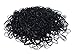 Clear Pouch of approx 600 Small Mini Hair Elastics Rubber Braiding Bands for Dreads Cornrows Braiding (Black)