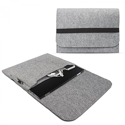 eFabrik Schutztasche für Lenovo ThinkPad X1 Yoga Tasche aus Filz (Auch für ThinkPad X1 Carbon geeignet) Ultrabook Filztasche Laptop Case Sleeve Soft Cover Schutzhülle Sleeve hell grau - 3