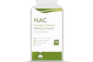 NAC N-Acetyl-Cysteine 600mg | 120 Vegan Capsules | NAC Supplement | Vegan NAC Supplement | High Strength & High Bioavailability - Manufactured in The UK by Hellenia