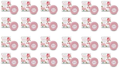 The ERBOLARIO – 3 pink soap 100 g – 24 Packs – Detergent, Scented, Hydrating, Softening