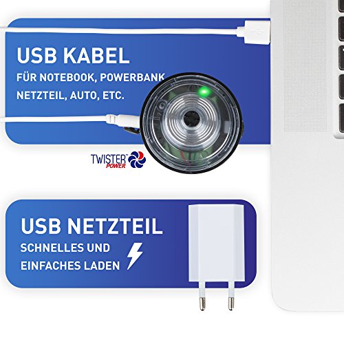 Twister-Power – das Original – Der stärkste portable Mixer mit USB-Ladekabel, neu inkl. Netzstecker - 6