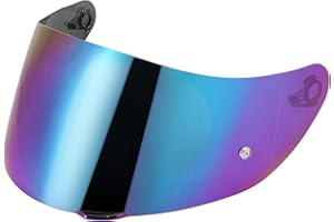 JQF GEAR Visera Casco Moto Reemplazo para AGV K1 K3SV K5,Lente de Casco de Protección contra el Viento para Motocicleta,Accesorios para Cascos de Moto (Arco Iris)