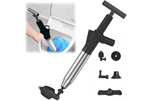 GMTEO Air Plunger for Toilet, 2024 Neu Air Drain Blaster Toilet Plunger Power Blaster, Saugglocke Abfluss Abflussverstopfungsentferner für den Hausgebrauch (schwarz)