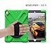 Produktbild Apple iPad Pro 10.5 Hülle silikon,iPad Pro 10.5 Tasche 2017,Roreikes 3 Schicht Hybrid Heavy Duty Shockproof Rutschfeste Soft Silikon Schutzhülle Hard Bumper Case 360 Grad drehbar mit Fullbody Rugged Ständer mit Handschlaufe und Schultergurt Fall für Apple iPad Pro 10.5-Grasgrün