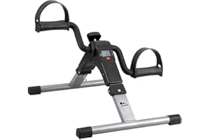 Himaly Mini Exercise Bike Portable Pedal Exerciser Gym Fitness Leg Arm Training Adjustable Resistance with LCD Display for Women and Men