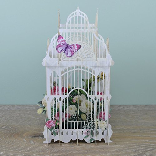 Tarjeta de cumpleaños The Flower Cage, tridimensional y desplegable