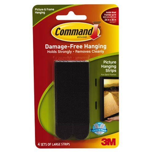Preisvergleich Produktbild Command Picture Hanging Strips, Large, Black, 4-Strips (17206BLK-ES) by Command