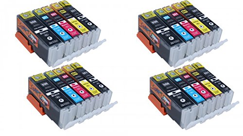 Start - 20 Stück kompatibel zu Canon PGI-550XL CLI-551XL Tintenpatronen Hohe Kapazität für Canon PIXMA MG5450 MG5550 MG5650 MG6350 MG6450 MG6650 IX6850 MG7150 MX725 IP7250 MX925 Drucker (4 grosse Schwarz,4 kleine Schwarz, 4 Cyan, 4 Magenta,