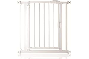 Safetots Cancelletto per Scale a Pressione con Chiusura Automatica, Stretto, 68,5cm - 75cm, Bianco, Cancelletto a Chiusura Automatica per Bambini, Barriera di Sicurezza per Bambini