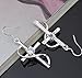 Hosaire 1 Pair Earrings Fashion Elegant Women Girls Jewelry Crystal Cross Diamond Earrings Stud Clip For Holiday Gifts