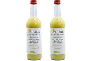 Concentré de Gingembre Bio - un concentré de base de haute qualité issu de gingembre péruvien bio contrôlé- sans additifs, sans sucres (2x500ml)