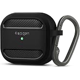 Spigen AirPods 3 ile Uyumlu Kılıf Rugged Armor &Uuml;st D&uuml;zey Koruma Siyah Karbon Kapak - ASD01978 (Spigen TR Garantili)