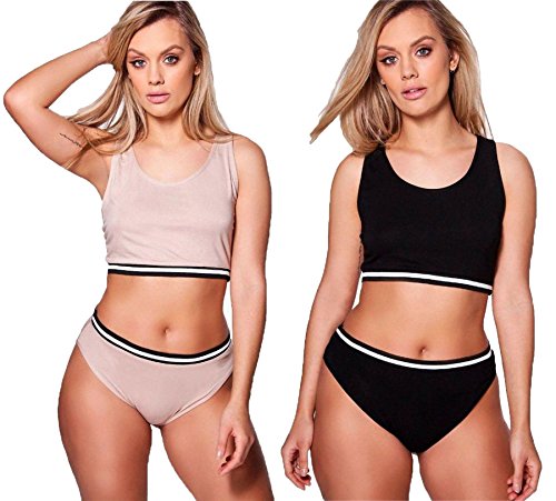 Womens-Sleeveless-Racer-Back-Muscle-Crop-Yoga-Top-Ladies-Brief-Suit