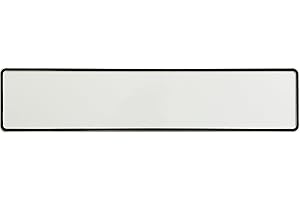 Blanko registreringsskylt 520 x 110 mm – vit med svart kant – aluminium bil registreringsskylt för självmärkning – dekorativ