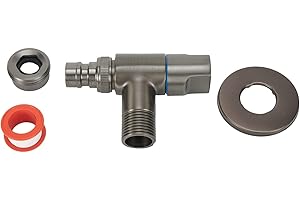 GETTIMORE Praktisch gestaltetes Messing-Wasserhahnventil, optimiert für Waschmaschinenanschlüsse (grau)