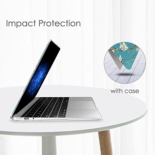 Fintie H  lle f  r MacBook Air 13 - Ultrad  nne Plastik Hartschale Schutzh  lle Snap Case f  r Apple MacBook Air 13 3 Zoll  A1466 A1369   Mandelbl  te