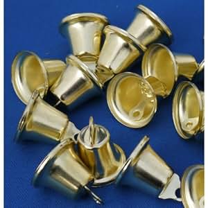 Metallglöckchen - 10 Glöckchen, kleine Glocken gold 27x22mm: Amazon.de
