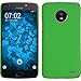 Price comparison product image PhoneNatic Hardcase compatible with Lenovo Moto E4 (EU Version) - rubberized green Cover + protective foils