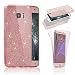 Produktbild Samsung Galaxy S7 360 Grad Hülle, Samsung Galaxy S7 Hülle Glitzer, Ultra Dünn Liquid Crystal Glänzende Soft-Flex Handyhülle Bumper Style Premium TPU Silikon Perfekte Passform Schutzhülle für Samsung Galaxy S7 SM-G930F (5,1 zoll) Case Cover Touchscreen Dünne Handy Hülle Weiche TPU Gel Silikon Glänzend Glitzer Kristall Stoßdämpfend Transparent Full Body Beidseitiger Vorne und Hinten 360°Schutz Front Back Handytasche Schale Komplette Gehäuse Housing Rosa Gold