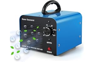 TOOSOAR Ozongenerator 60000mg/Std, Ozongenerator auto, Industrieller O3 Ozonizzatore mit 60min Timer, Reinigen Gerüche/Verschmutzung, für Zimmer, Rauch, Autos und Haustiere