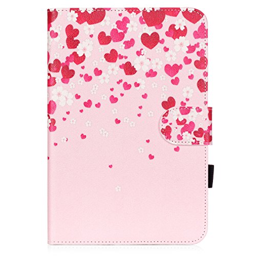 iPad Mini 3 Hülle, Deenor Colorful Painting and Stylish Drawing Wallet Case Book Style PU Leder Flip Protective Stand Flip Schutzhülle Hülle für Apple iPad Mini 1/2/3 Generation. (White flowers) - 2