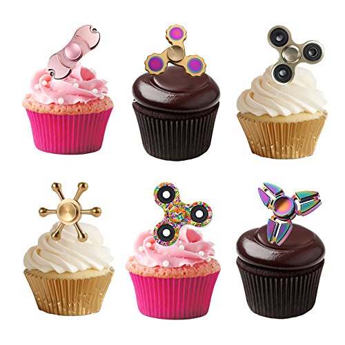 30 Ständer bis Premium Essbar Wafer Papier zappeln Windspiele Kuchen Topper Dekorationen mit 30 unterschiedlichen Spinnern