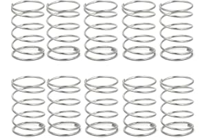 MACHSWON Compressed Spring for Furniture Screen Doors Lawn Mowers Repair Projects Stainless Steel Compression Spring 5mm OD 0.4mm Wire Size 15mm Free Length 10pcs