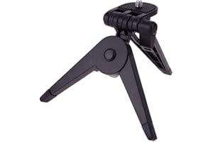 VEIKEN Mini trípode Compacto de 12 cm para cámaras y móvil. Pequeño y cómodo tripode portátil Plano para cámaras de Fotos y de vídeo con Tornillo Universal de de 1/4". Inclinación Ajustable