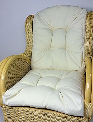Polster / Kissen / Ersatzpolster für Rattan Ohrensessel / Rattansessel , Fb. natur - 2