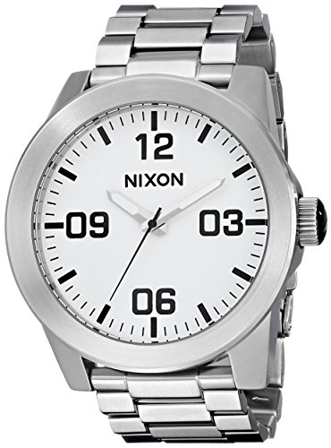 Nixon Herren-Armbanduhr XL The Corporal Ss White Analog Quarz Edelstahl A346100-00 Nixon Herren-Armbanduhr XL The Corporal Ss White Analog Quarz Edelstahl A346100-00