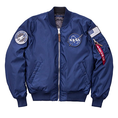 Preisvergleich Produktbild Alpha Industries MA-1 VF NASA RP Jacke Blau / Grau XL