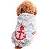 QIYUN.Z Hund, Katze, Korallen Samt Pullover Schoene Anker Hoodies Warmen Mantel Haustierkleid
