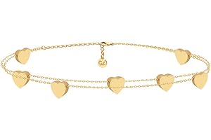 GD GOOD.designs EST. 2015 Herz Armband für Damen I Freundschaftsarmband für Sie (verstellbar) Herzchen Armkette in Gold - Silber - Rosegold