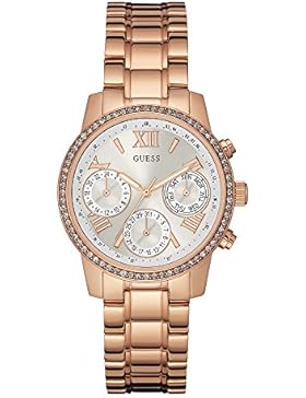 Guess DamenArmbanduhr Multi Zifferblatt Quarz Edelstahl W0623L2