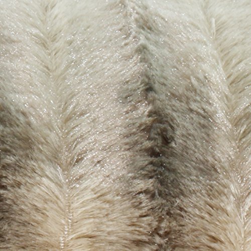 Hochwertiges exclusives Fellkissen – Fellimitat/Nerzoptik – besonders weich und kuschelig mit Füllung – Größe: 50×50 cm – Taupe/Grau- Brandsseller - 3