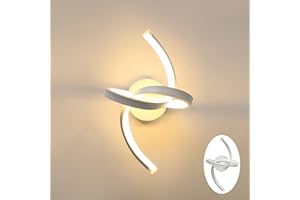 SENQIU Moderna Lampada da Parete a LED, 18W Applique da Parete Dalla Personalità Semplice per Interni, 3000K Luce Bianca Calda Applique da Parete per Camera da Letto, Soggiorno, Corridoio (Non Dimmerabile)