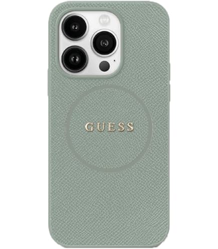 CG MOBILE Compatible with iPhone 16 Pro Max Guess IML Transparent Hard Case Compatible with Magsafe with Flower Design & Tonal Circle Logo, Shock Absorption, Drop Protection (Green) Buy, Best Price in