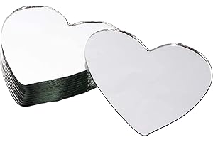 Hoshisea 20 Stücke Mini Spiegel Dekorative, Herzen-Wandspiegel, Minispiegel in Herzform, Herzen Spiegel Set, Zum Dekorieren von Kunsthandwerk, DIY-Spiegeln, Bastelprojektzubehör