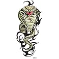 Fat-catz-copy-catz Boys Children's Large Cobra Temporary Tattoo for Parties Fancy Dress